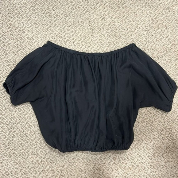 Anthropologie Unsubscribed 100% Silk Washable Balloon Sleeve Blouse - Picture 1 of 5